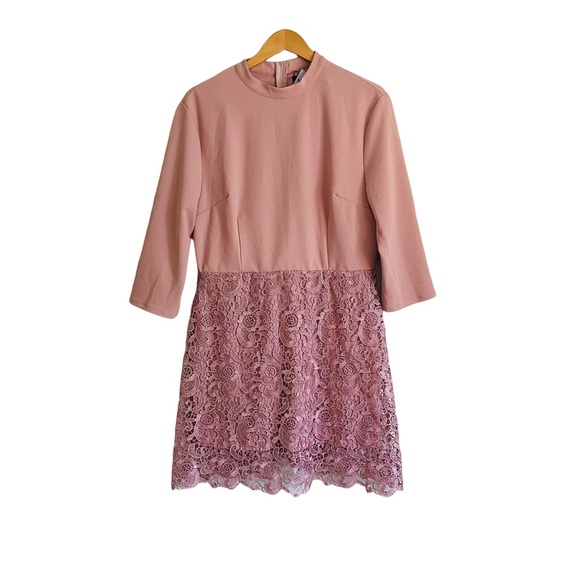 paper dolls london Dresses Nwt Paper Dolls London Blush Pink Lace Dress Poshmark